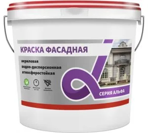Краска В/Д 14кг фасадная Алфавит Альфа