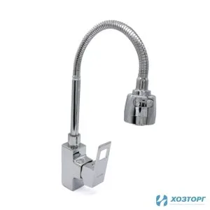 Смеситель для кухни Дорон DC 1835-N 1/2 шаров, хром, гофр. излив гибкий