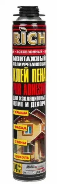 Пена-клей Рич всесезонная 700мл полиурит с трубкой