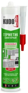 Герметик Кудо KSK-120 280мл силиконовый санитарный прозрачный