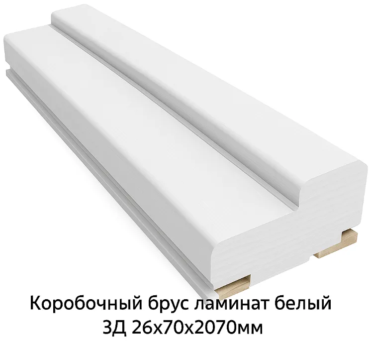 Коробочный брус ПВХ бетон светлый 30х70мм телескопический с уплотнителем
