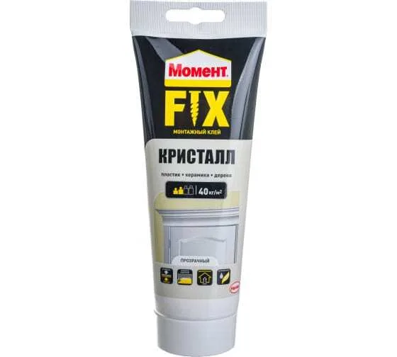 Клей Момент Монтажный 185гр FIX Кристалл 208073
