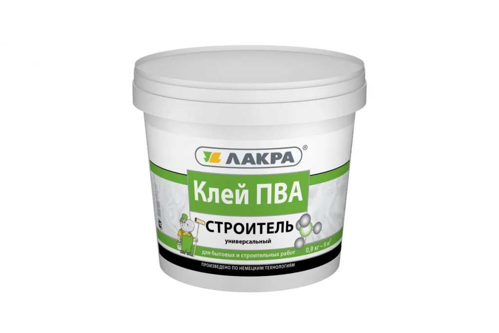Клей ПВА-М унив строитель 0,9кг ЛАКРА