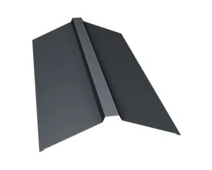 Конек кровельный фигурный 150х150х2000 RAL 7024 мокрый асфальт