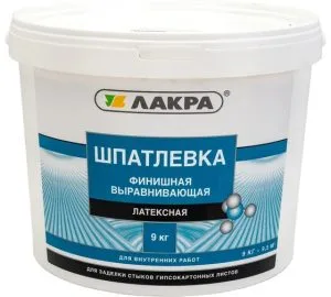 Шпатлевка латексная финишная выравнивающая для гипсокартона 9 кг