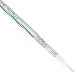 Кабель телевизионный Cavel SAT-703B 2 полосы зелен.