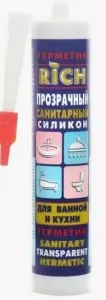 Герметик Рич санитарный силиконовый белый 85мл