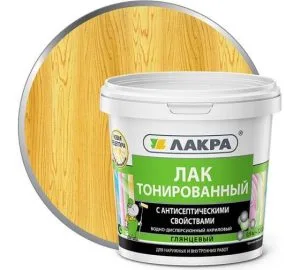 Лак в/д Лакра тонированный 0,9кг сосна