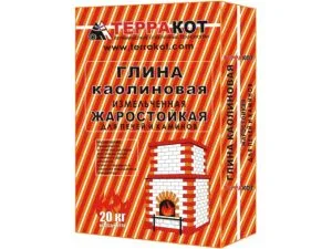 Терракот каолиновая глина жаростойкая 25кг