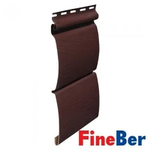 Сайдинг панель Фасадная темный дуб 3660мм х 232мм FineBer ВlockHouse коллекция Extra Acrylic