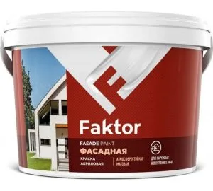 Краска в/д 2,5кг Фасадная Фактор