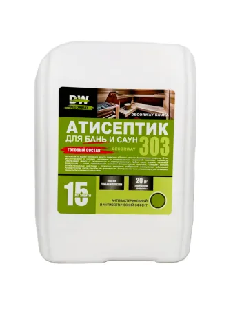 Антисептик для бань и саун защита до 15 лет 303 "DECORWAY" 5л. готовый состав