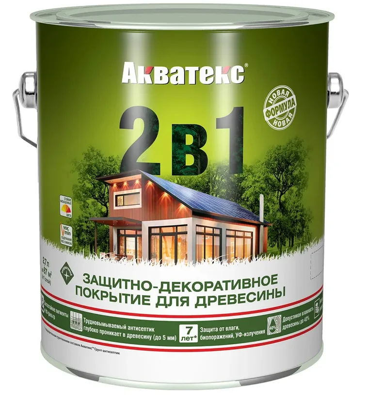 Акватекс 2,7л 2 в 1 махагон
